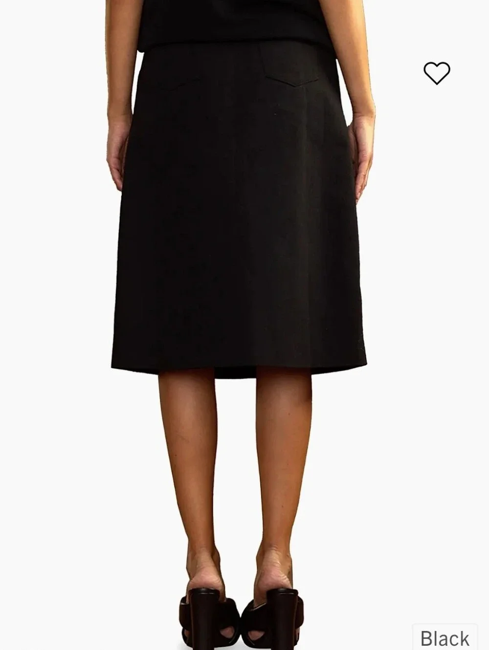 Cynthia Rowley Skirt, Size 6, Black Denim, Brass Stud Embellished